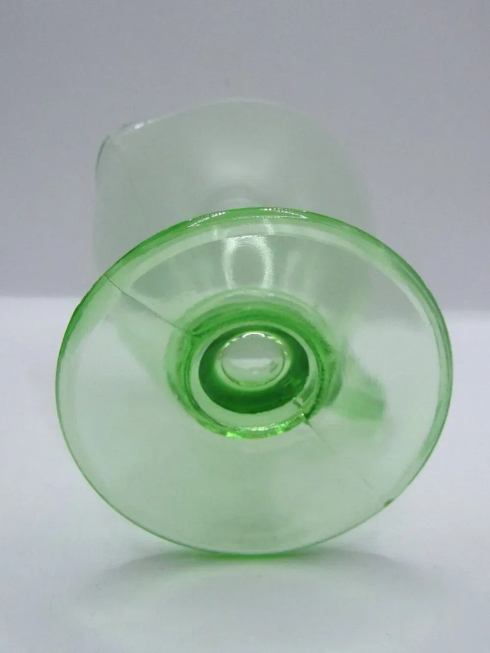 Green Uranium Glass Creamer